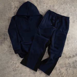 Conjunto Deportivo Informal con Capucha de Tela de Algodón Transpirable OEM, Pantalones Deportivos de Cintura Elástica de Color Negro de Alta Calidad para Hombre - Product Image 2