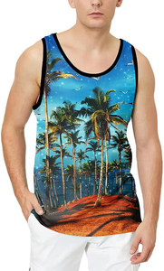 Débardeur de fitness décontracté pour homme, haute qualité, pour musculation, en coton/polyester sublimé, séchage rapide, avec logo personnalisé - Product Image 5