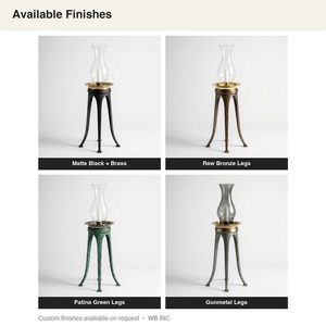 Handmade 40 cm Matte Black Brass Candle <b>Lantern</b> Elegant Iron Glass <b>Hurricane</b> for Home Decor Hotel Raw Cast Skin Foundry Tripod - Product Image 5
