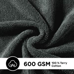 Serviettes de bain personnalisées en coton tricoté à séchage rapide, couleur unie, compressées, prêtes à être expédiées, vente en gros, 600 GSM, 70x140cm - Product Image 5