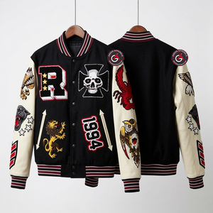 Premium Quality <b>Fleece</b> Custom Baseball Letterman Varsity <b>Jackets</b> Top Quality Wholesale Factory Price <b>Jacket</b> - Product Image 1
