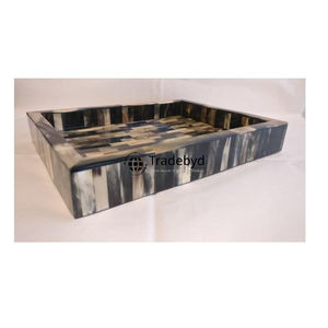 Plateau de service en corne de luxe, décoratif, fait main, accent de table par Tradebyd - Product Image 6