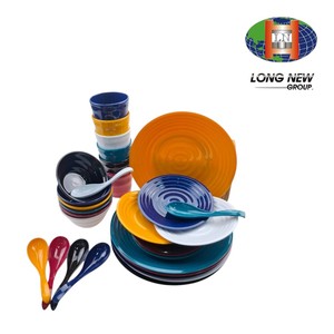 Nouvel ensemble de vaisselle en plastique personnalisé OEM/ODM avec design à poignée ondulée - Product Image 3
