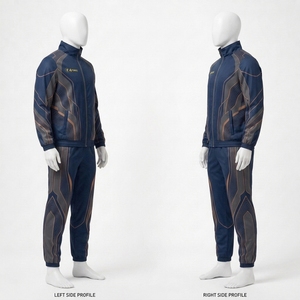 Conjunto deportivo premium de chaqueta y pantalones cortavientos para hombre, diseñado para entrenamiento en el gimnasio, correr, caminar, viajar y uso casual de fin de semana. - Product Image 6