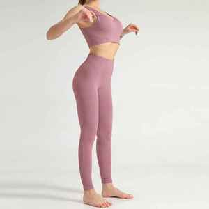 Conjunto de Yoga de Verano Personalizado de Alta Calidad para Mujer, Talla Grande, con Cinturón de Encaje Lavado, Ropa Deportiva para Gimnasio, Fitness y Running - Product Image 3