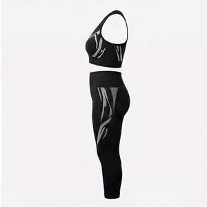 Ensemble de yoga 2 pièces pour femme, tenue de sport, vêtements de fitness, soutien-gorge de sport et leggings pour la course à pied - Product Image 3