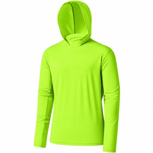 Quick Dry <b>Camo</b> Thumb Hole Hooded Fishing Shirt High Performance Hooded Fishing Shirt With Neck Gaiter Quick-Drying Sun - Product Image 2