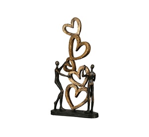 Décoration de Noël rustique en aluminium et bois, marque privée Majestic, pièce décorative pour la présentation saisonnière à la maison - Product Image 6