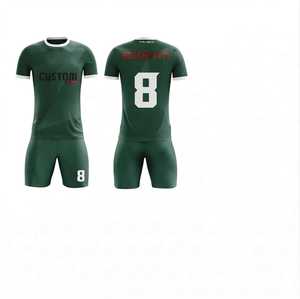 Conjunto de Uniforme de Fútbol Personalizado por el Fabricante, Color Verde Bosque, Transpirable, Ligero, 100% Poliéster, de Secado Rápido - Product Image 1