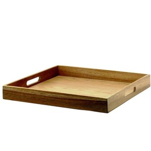 Rectangular Solid <b>Wood</b> Serving Tray with Metal Handles Handmade Modern Tabletop Decorative Platter <b>Wood</b> Crafts, Wooden Boxes, & - Product Image 3