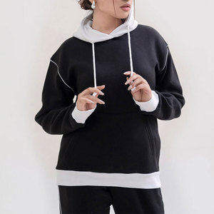 Survêtements élégants pour femmes, style streetwear, à manches longues, en molleton de coton respirant, avec épaules tombantes, pour l'hiver, vente en gros - Product Image 5