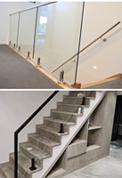 Modernes Design Edelstahl Aluminiumlegierung Glas Treppengeländer Balkongeländer Rostbeständig UV-geschützt für den Außenbereich