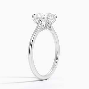 Bague de fiançailles Callista en moissanite, taille ovale, sertissage en canal, plaqué or 14 carats, argent 925, certifiée GRA pour mariage - Product Image 6