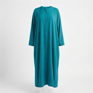 Abaya de Mujer con Bloques de Color, Nuevo Diseño, Vestido Abaya, Ropa Musulmana, Secado Rápido, Manga Larga, Calidad Moderna, con Cordones - Product Image 1