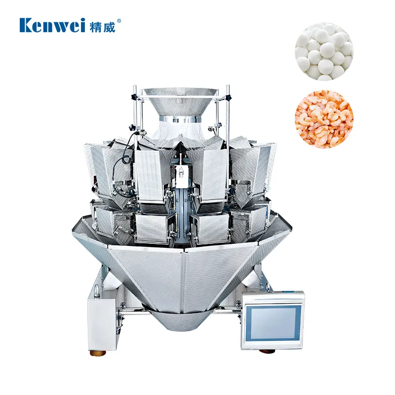 Automatic frozen food 14 head multihead weigher packaging machine and frozen chicken packaging machine