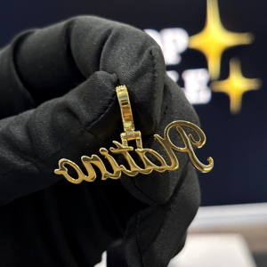 Personalized <b>Name</b> Letter Pendant 925 Sterling Silver VVS Moissanite 18K Gold Plated Iced Out Hip Hop <b>Necklace</b> Unisex Jewelry - Product Image 4