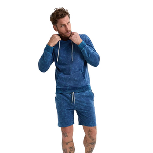 Wholesale Heavyweight 100_ Cotton 560gsm French Terry Hoodies Double Layer Acid Vintage Distressed Washed Hoodie Sun Faded Hood - Product Image 1