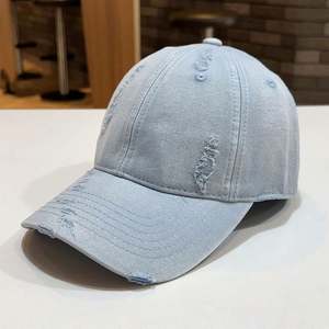 Gorra de Béisbol Desgastada de Moda para Hombre y Mujer, Gorras de Béisbol de Mezclilla Suave con Visera Curva - Product Image 3