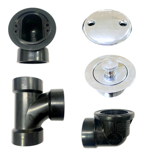 PSP0052 Robinet de trop-plein de baignoire au design traditionnel et écologique 40 bouchons de bain ABS à visser pour plombiers, installation facile, système Lift Turn - Product Image 2