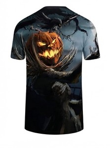 T-shirt de sport Halloween pour homme, logo graphique par sublimation, microfibre, séchage rapide, respirant, pour entraînement en salle de sport, taille régulière - Product Image 5
