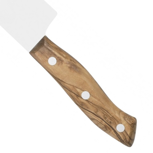 Couteaux de chef avec manche en bois brun naturel à triple rivet et lame large en acier inoxydable pour la cuisine et la préparation des aliments - Product Image 6