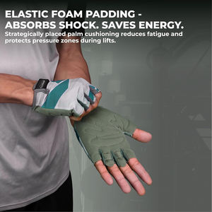 Custom Made <b>Half</b> Finger Lace-Up Anti <b>Slip</b> Microfiber Gym Fitness Gloves for Weight Lifting and Fitness Training - Product Image 3