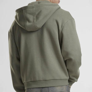 Prix raisonnable, sweat-shirt à capuche zippé pour homme 100% coton, uni, hiver, haute qualité, broderie, respirant, décontracté, personnalisé - Product Image 2