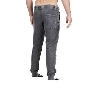High Quality Custom Logo Fleece Joggers Acid Wash Straight Casual Men's Pants Washed 100% Cotton Quick-Drying Breathable - Product Image 3