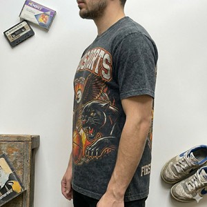 เสื้อยืดโอเวอร์ไซส์ลายกราฟิกผ้าฝ้ายแท้ 100% สไตล์วินเทจยุค 90s สำหรับผู้ชาย เสื้อแร็ปแนวสตรีทแวร์ พิมพ์ลาย ขายส่ง - Product Image 3