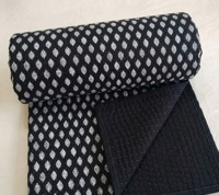 Ensemble de couette Kantha imprimé à la main style bohème, en coton naturellement teint, écologique, floral, cousu main, élégant et confortable pour un sommeil réparateur