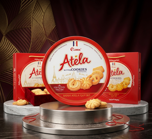 Deliciosas Galletas de Mantequilla 320g Sabor Dulce Caja Azul - Product Image 1