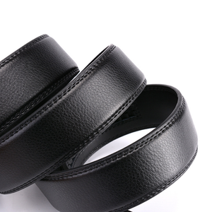 Ceinture en cuir véritable faite à la main pour hommes, vente en gros d'usine, logo personnalisé, boucle automatique en alliage, ceinture élégante et tendance - Product Image 5