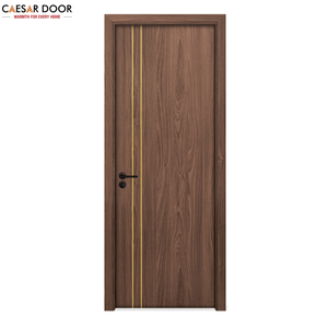 Porte Intérieure Moderne Pré-encadrée en Bois Composite (WPC) avec Placage Bois, Durable, Étanche, Insonorisée, pour Entrée, Salle de Bain, Chambre et Salon - Product Image 1