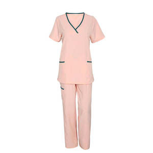 High Quality Stretch Medical Scrub <b>Set</b> Women Nursing Uniform V-Neck Short Sleeve Top Pants Hospital <b>Doctor</b> Dental Lab Workwear - Product Image 5