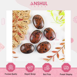 Piedra de Obsidiana de Caoba Natural Ovalada de 2.5 Pulgadas, Cristales Curativos Pulidos y Lisos de 1 kg para Fuerza y Equilibrio Emocional - Product Image 3