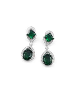 Pendientes de Diamantes Americanos Brillantes de Moda, Piedras Ovaladas y Cuadradas de Primera Calidad, Colección de Accesorios Elegantes para Mujer - Product Image 1