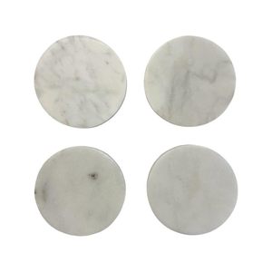 <b>Round</b> Stone Coasters Set Natural Pattern Non Slip <b>Mats</b> for Table Decoration - Product Image 2