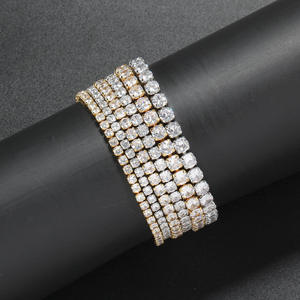 Luxury <b>Iced</b> <b>Out</b> Moissanite Diamond Bracelet Cuban <b>Chain</b> Hip Hop Jewelry for Concerts and Stage Performance Available for Sale - Product Image 1