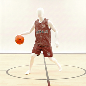 Ensemble de maillots de basket-ball personnalisés de haute qualité, broderie appliquée, unisexe, 100% polyester respirant - Product Image 1