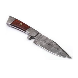 Couteau à lame pointue en acier Damas artisanal avec manche en bois pour la chasse, couteaux en vente à prix de gros. - Product Image 1