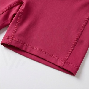 Conjunto Deportivo de 2 Piezas para Mujer, Top Corto de Manga Larga, Pantalones Cortos de Cintura Alta, Color Sólido, Tejido Transpirable, Ropa Deportiva por Encima de la Rodilla - Product Image 6