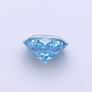 Diamant CVD créé en laboratoire, taille ronde, couleur bleu vif fantaisie, clarté VVS2, polissage excellent, qualité supérieure, pierre non montée pour bague. - Product Image 2