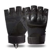 Gants de fitness unisexes demi-doigts en cuir PU et maille respirants pour la musculation et l'entraînement, avec sangle de poignet réglable et grip amélioré