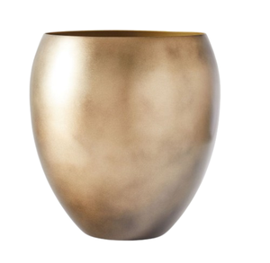 Grand pot de fleurs décoratif sur mesure pour intérieur et extérieur, finition dorée, taille moyenne, moderne - Product Image 4