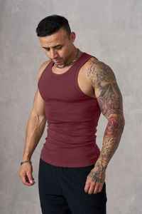Débardeur en tricot noir uni à col rond pour homme X Sports City, débardeur sans manches décontracté, variations multicolores, débardeurs en coton pour homme - Product Image 2