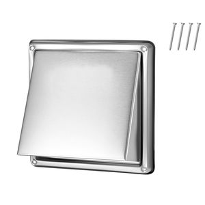 Griglia di Ventilazione Quadrata Premium in Acciaio Inossidabile da 6 Pollici per Tetto a Falda, Estrattore Esterno a Parete con Protezione Integrata - Product Image 1