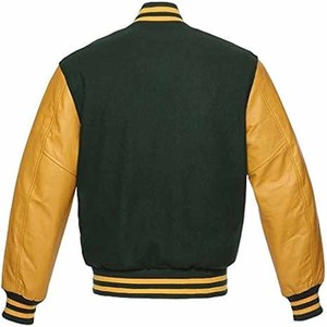 Embroidery <b>Men</b> College <b>Leather</b> Sleeves Custom Baseball Bomber Letterman Varsity <b>Jacket</b> - Product Image 1