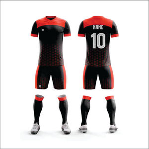 Nuevo Diseño de Uniforme de Fútbol para Invierno, 100% Poliéster, Corto, para Juegos en Interiores y Exteriores, Personalizable con Nombre y Número del Equipo para Adultos - Product Image 1