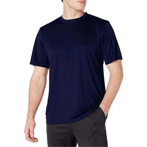 เสื้อยืดคอกลมแขนสั้นผู้ชายผ้าฝ้ายแท้ 100% สกรีนโลโก้ด้านหน้าสองสี แบบ OEM สั่งทำได้ ระบายอากาศ แห้งเร็ว เหมาะสำหรับออกกำลังกาย - Product Image 1