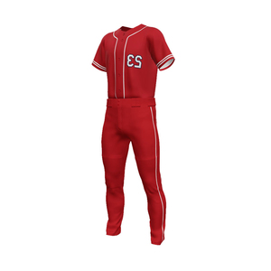 Breathable Short Sleeve Baseball Jersey Team Name Your Logo Sublimation Solid Color All Seasons Customized Baseball Uniform - Product Image 5